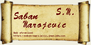 Šaban Marojević vizit kartica